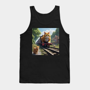 Cat Wanting To Be A Train Tank Top